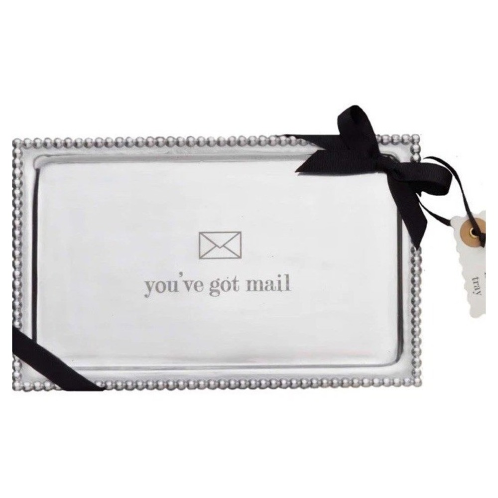 New MudPie You've Got Mail Trinket Tray‎ Aluminum